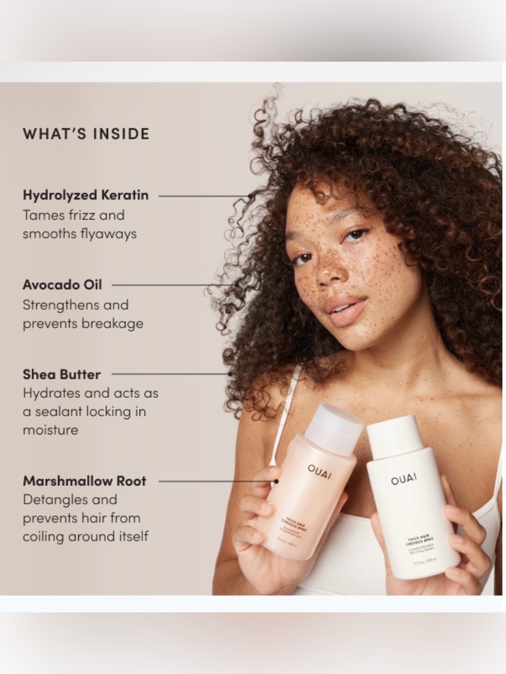 OUAI Thick Hair Shampoo & Conditioner Set - Picture 2 of 5